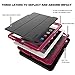 DUNNO Case Compatible with iPad 6th/5th Generation 9.7-Inch 2017/2018, Three Layer Heavy Duty Full Protection Case with [Auto Sleep/Wake] Stand Design for iPad 5/6 Generation (Black+Rose)