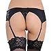 Yolev Womens Lace Hosiery Thigh High Stockings with Adjustable Garter Belt, White, OS