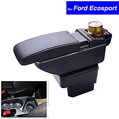SZSSCAR Leather Car Center Console Armrest Box for Ford Ecosport 2013