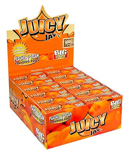 Juicy Jay Rolling Paper Rolls Peaches & Cream Box of 24
