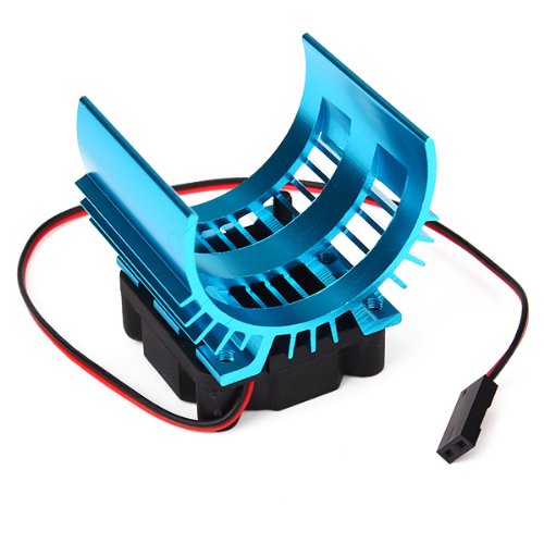 Alloy-Heatsink-with-486V-Cooling-Fan-for-110-Car-540550-3650-Size-Motor-Blue