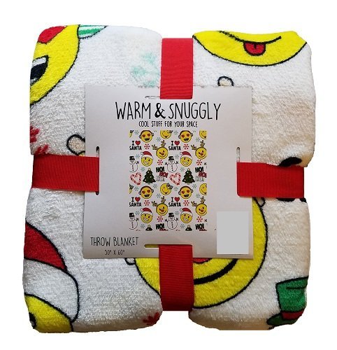 Warm and snuggly emoji christmas super soft fleece throw blanket …