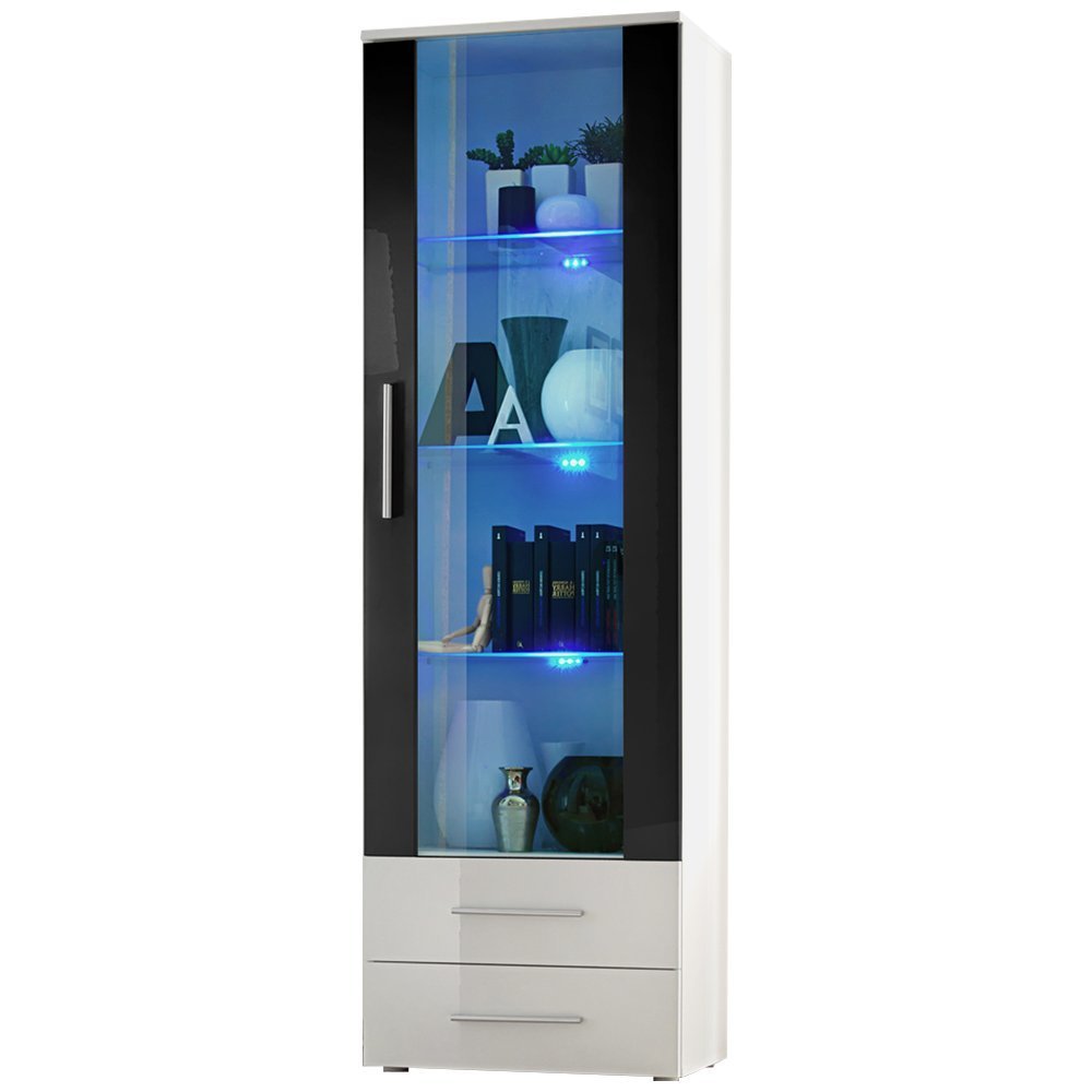 Justhome Nao I Glass Display Cabinet Display Unit Dispaly Case