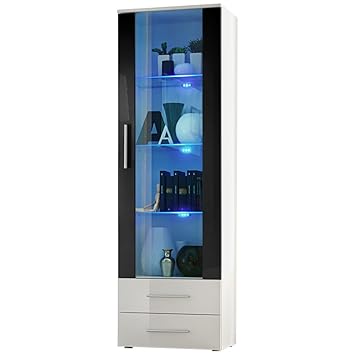 Justhome Nao I Glass Display Cabinet Display Unit Dispaly Case