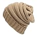 LAKALA Trendy Warm Oversized Chunky Soft Oversized Cable Knit Slouchy Beanie