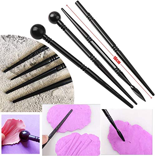 Tweal Polymer Clay Werkzeug,24 Stück Polymer Ton Werkzeug Modellierwerkzeuge Set Keramik Werkzeug Skulptur Kit für Anfänger,Profis und Künstler für Tonkeramik,Skulptur,Basteln – Bild 6