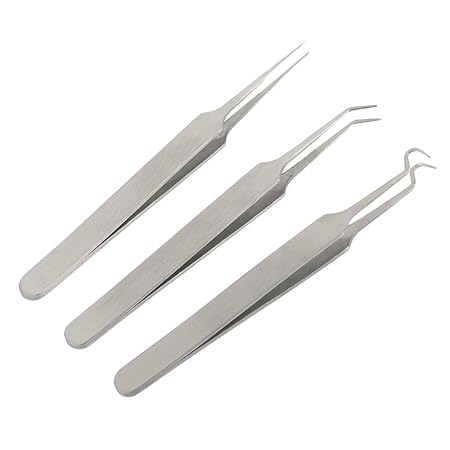 3-teiliges Pinzetten-Set Mitesser Akne Pickel Entferner - Komedonenquetscher - Blackheads Whiteheads Pimple Acne und andere H