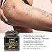100% Natural Arabica Coffee Body Scrub with Dead Sea Salt, Treat Uneven Skin tones, Sun Spots, Dull Sin, Help Brighten Skin Deep Skin, Butt and legs Exfoliator with Caffeine- Portable Packaging 8.8 oz