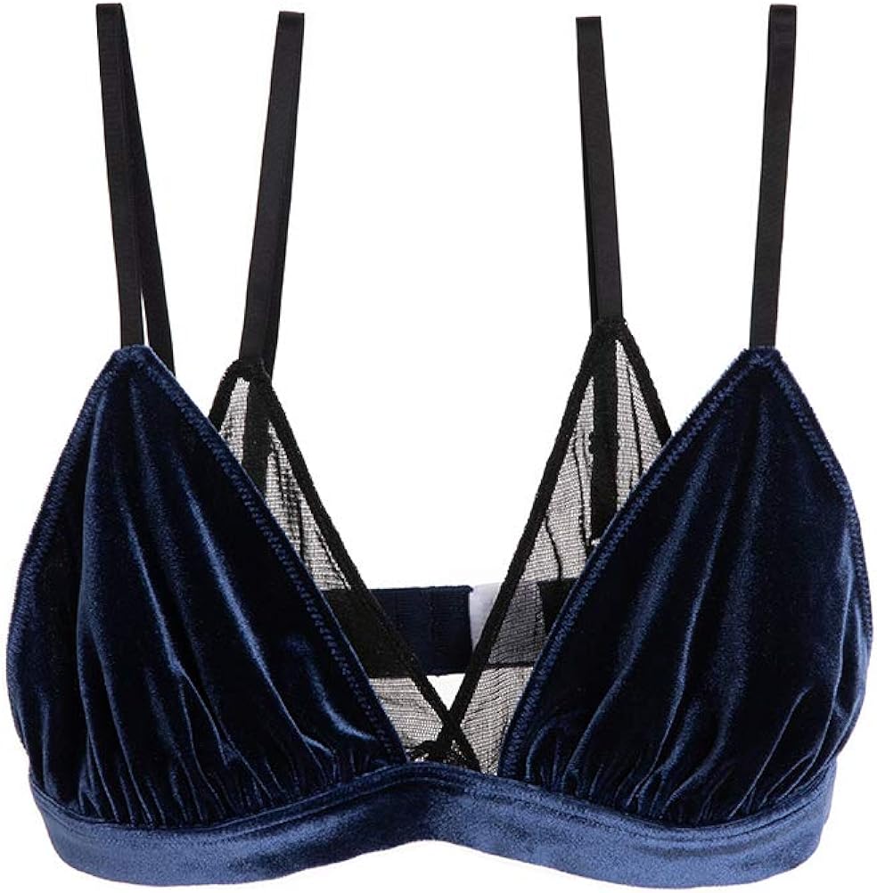 velvet triangle bralette