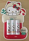 Softlips Limited Edition Hello Kitty Natural Lip Balm Set ~ Hot Cocoa, Cinnamon Roll & Sugar Plum ~ Holiday 2017