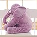 Qiyun Stuffed Elephant Plush Pillow Toy Purple 24