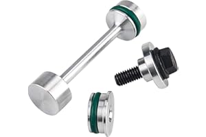 3mirrors Billet Aluminum Oil Diverter Barbell & Oil Tube Hold Down& Front Gallery Plug Compatible with GM LS Engines w/Viton 