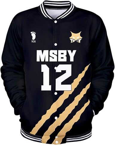 Amazon Com Dream Store Haikyuu Msby Black Jackals Jacket Cosplay Costume Sport Wear Baseball Jacket Clothing