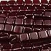 Czechmate 6mm Square Glass Czech Two Hole Tile Bead - Ruby