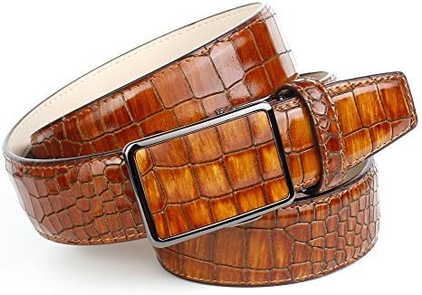 Anthoni Crown Leather Men`s Belt light brown automatic buckle 36"-44"/17KA30