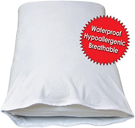 Premium Quality Pillow Protector - WAKE UP WITHOUT A STUFFY NOSE DUE TO ALLERGIES -100% Waterproof Breathable ZIPPERED Hypoallergenic Dust Mite and Bed Bug Protection by My Perfect Dreams - KING