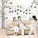 Amaonm Giant Large Family Photo Tree Wall Decal Decor Birds Tree Branches & Lettering Memory Wall Stickers Murals for Bedroom Living Room, 12pcs Frame, Size:114