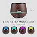 Essential Oil Diffuser with Bluetooth Speaker- FUNUSE Aromatherapy Bluetooth Oil Diffuser with Speaker LED Lights 4 Timers Waterless Auto Shut-off, Cool Mist Ultrasonic Humidifier Yoga Spa Home 200ml