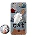 Squishy Case for iPhone 5s / iPhone SE/iPhone 5, 3D Animal Seal Cat Pinch Relaxing Venting Pressure-Relief Toy Soft Silicone Phone Back Cover for iPhone 5s SE 5G (Tiger Cat)