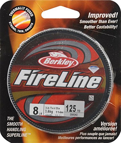 Berkley fused crystal fireline, 8/3 lb, 125 yd , smoke