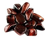 Crystal Allies Materials: 1/2lb Bulk Tumbled Red Tigers Eye Stones from South Africa - Large 1" Polished Natural Crystals for Reiki Crystal Healing *Wholesale Lot*