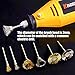 Swpeet 72Pcs Wire Wheel Brushes Kit, Including Brass and Steel Wire Brush Set 1/8