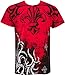 Sakkas Fleur de Lis Tree Branches Metallic Silver Embossed Cotton Mens T-Shirt