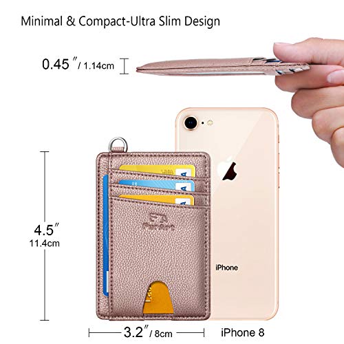 FurArt Slim Minimalist Wallet, Front Pocket Wallets, RFID Blocking, Credit Card Holder with Disassembly D-Shackle