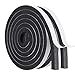 MAGZO Weather Stripping Door Seal, 1/2 Inch Wide X 3/8 Inch Thick Adhesive Foam Tape Soundproof Weatherstripping for Windows, 2 Rolls Total 13FT Black