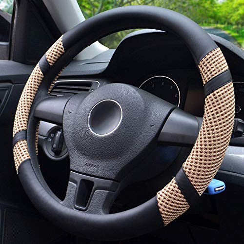 BOKIN Steering Wheel Cover, Microfiber Leather and Viscose, Breathable, AntiSlip, Odorless