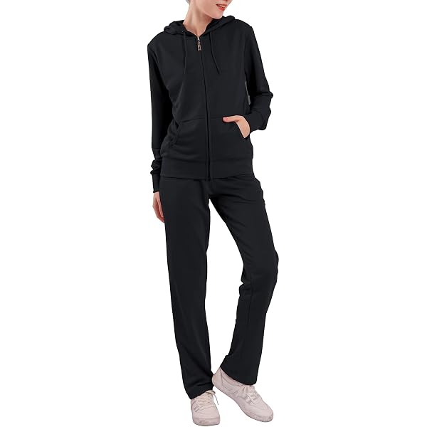 X-2 Women’s Fleece Tracksuit Set – Athletic Zip Up Hoodie & Jogging Pants