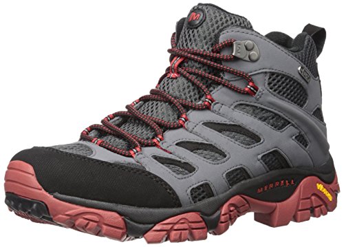 Merrell Men's Moab Mid Waterproof Hiking Shoe, Castle Rock/Black, 9 M US
