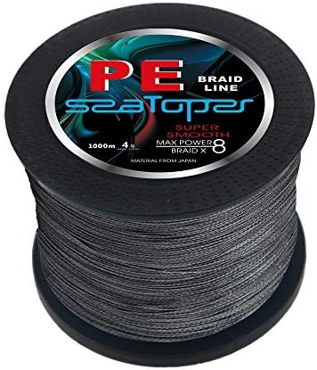 SeaToper Super Strong Deap Sea Advanced 8 Strand Super Braid Fishing Line 1000M / 1094 Yards 80LB 0.500MM Grey