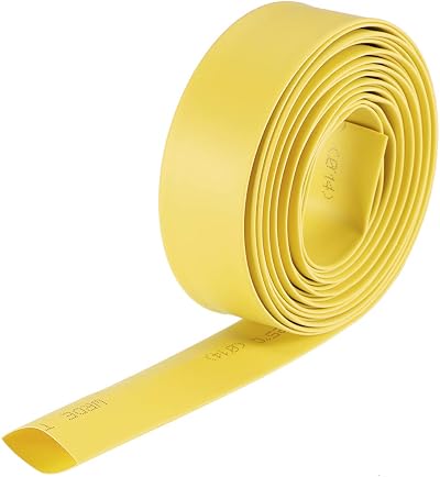 Sourcing Map Heat Shrink Tubing 14mm 2:1 Yellow 10ft 1000V