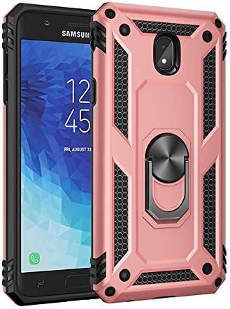 Galaxy J7 Pro 2017 Case,360 Degree Rotating Ring Holder Kickstand Case for Samsung SM-J730FM/DS Galaxy J7 2017 / SM-J730F/DS SM-J730K / SM-J730G/DS Galaxy J7 Pro 2017 / SM-J730GM/DS Case Cover Pink