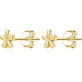 Reffeer Solid 925 Sterling Silver Daisy Stud Earrings Flower for Women Teen Girls Tiny Flower Stud Earrings Spring