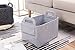Storage Basket Felt Storage Bin Collapsible& Convenient Box Organizer with Carry Handles for Office Bedroom Closet Babies Nursery Toys Laundry (Light grey, 13.8inch（L）×9.5inch（W）×8.3inch（H）)