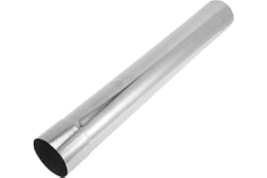 Motoforti 76mm 3" OD Stainless Steel Straight Mandrel Exhaust Pipe Tube 22 Inch Length DIY Custom Car Modified Tubing Piping 