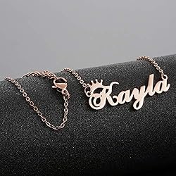 SKQIR Personalized Name Necklace Rose Gold