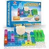 PANTHEON Circuit Kit with Lighted Bricks (44pcs), 120 Different Projects in 1, Educational Toy