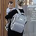 Hafmall Diaper Bag Backpack Waterproof Multi-Function Travel Bags, Large Capacity and Durable Backpack with Stroller Straps (Black & White Stripes)