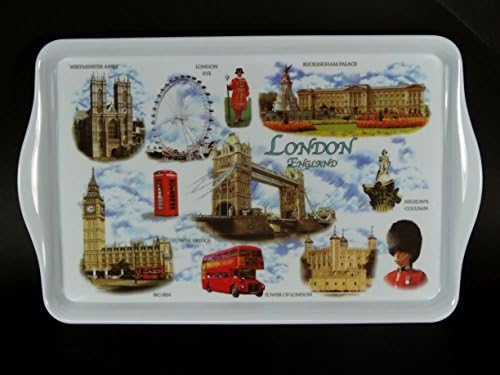 Melamine Tray Large - London Multi Scenes, Detailing Various London Scenes and Icons -T002 by Trays
