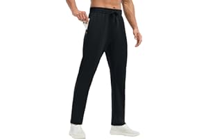 baleaf Men's Fleece Lined Running Pants Winter Thermal Track Pants Zipper Pocket Water Resistant Athletic Workout Hiking