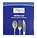 PLEXWARE Cutlery Set - 160 Pieces, Elegant Plastic Silverware: 40 Plastic Silver Knives, 80 Plastic Silver Forks, 40 Plastic Spoons - Stylish and Disposable Dining Experience. Perfect for Party Bulk.
