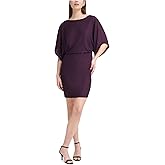 Jessica Howard Womens Blouson Knee-Length Sheath Dress Purple 6