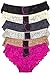 Mamia Women's Sexy Lace Hiphugging Boyshort or Bikini Panties 6pk-Large-Butterfly Kisses,Butterfly Kisses,Large