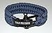 TAC INK Paracord Survival Bracelet with Black D Shackle, adjustable for wrist sizes 6