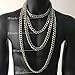 Mens Womens Stainless Steel Hip Hop Heavy Thick Choker Curb Cuban Link Chain Rapper Necklace