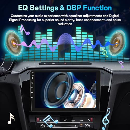 [2G+64G] Android Radio for Mazda 3 2003-2009, CarPlay & Android Auto Wireless, EQ DSP, Car Radio with 9 Inch Touchscreen, GPS, WiFi, FM RDS, Bluetooth, SWC + Rear Camera