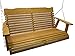 LETANG Kilmer Creek 4 Foot Cedar Porch Swing, Stained Finish, Amish Crafted, Includes Chain & Springs